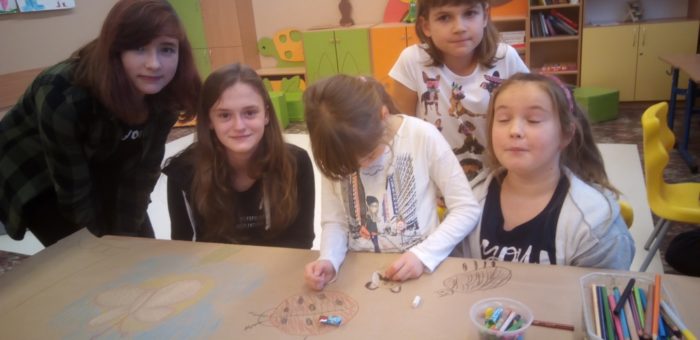 Wolontariusze w świetlicy