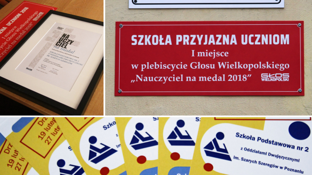 Tytuł Szkoły Przyjaznej Uczniom Plebiscytu Nauczyciel na medal 2018