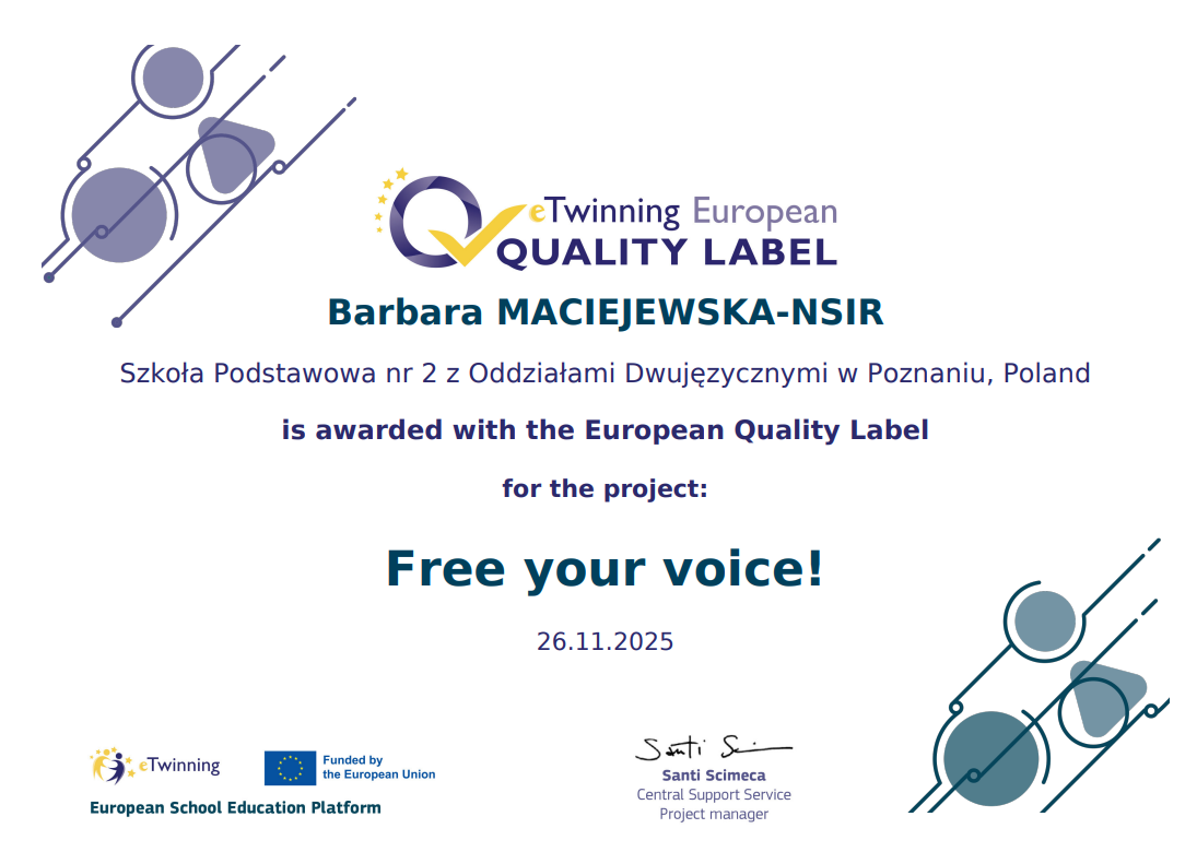 Europejskie Odznaki Projektu przyznane!