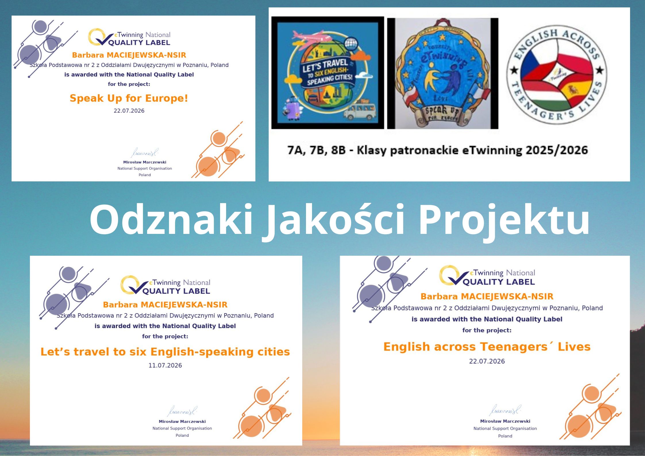 Trzy projekty eTwinning – trzy Odznaki Jakości!